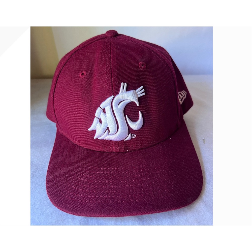 New Era 9FIFTY Washington State WSU Cougars Snapback Hat Maroon Adjustable Cap